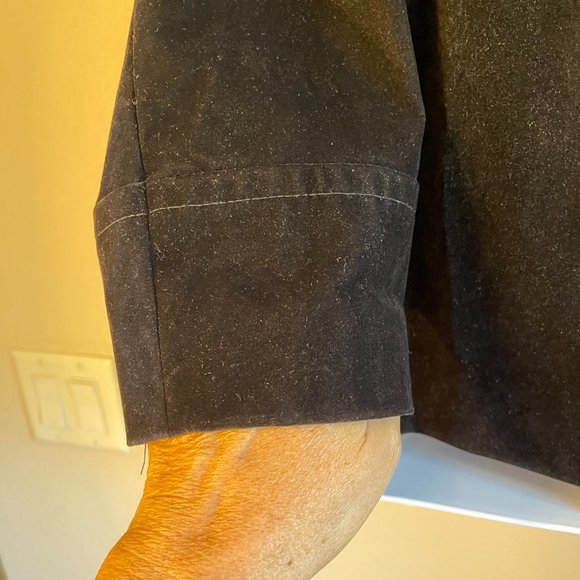 Gallery Velvet Double Breasted Black Pea Coat Blazer Size S - Picture 7 of 16